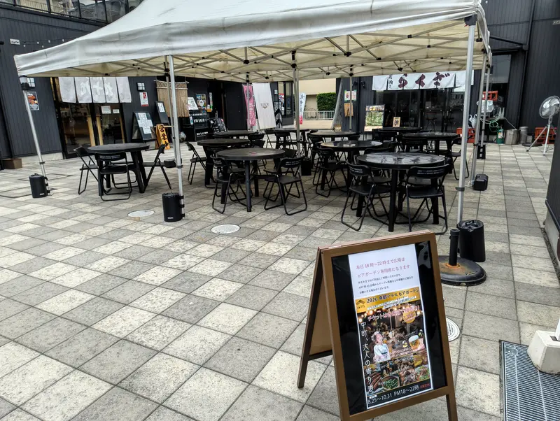 夕立ちの時もテントがあるから安心！